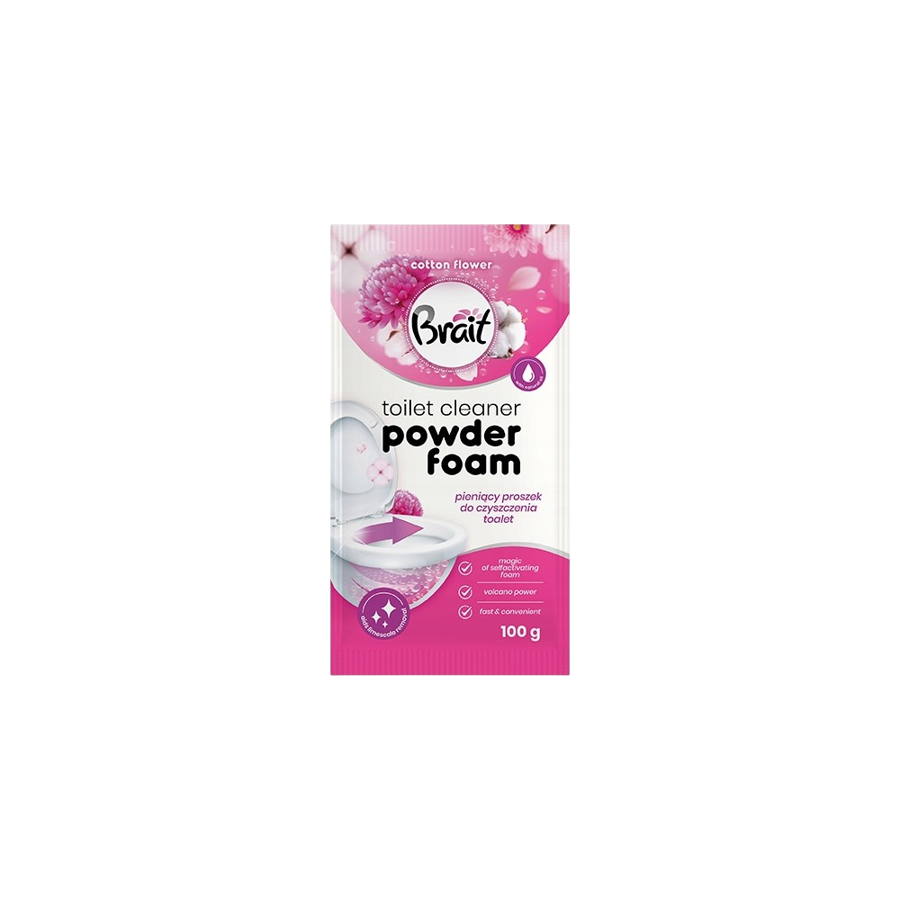 Brait WC pěnící čistící prášek cotton flower 100 ml